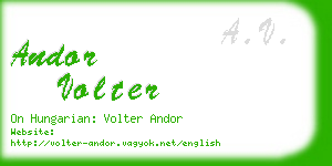 andor volter business card